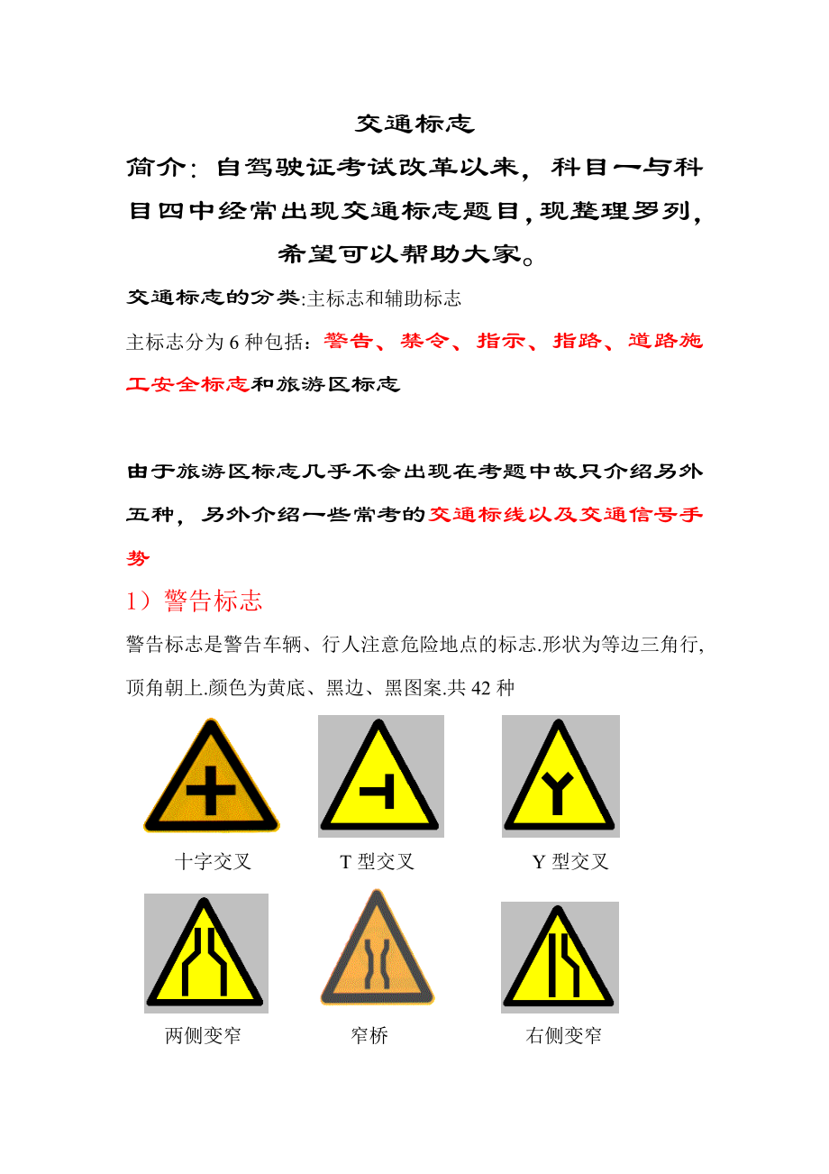 交通信号大全科目_科目四必看（DOC31页）.docx_第1页