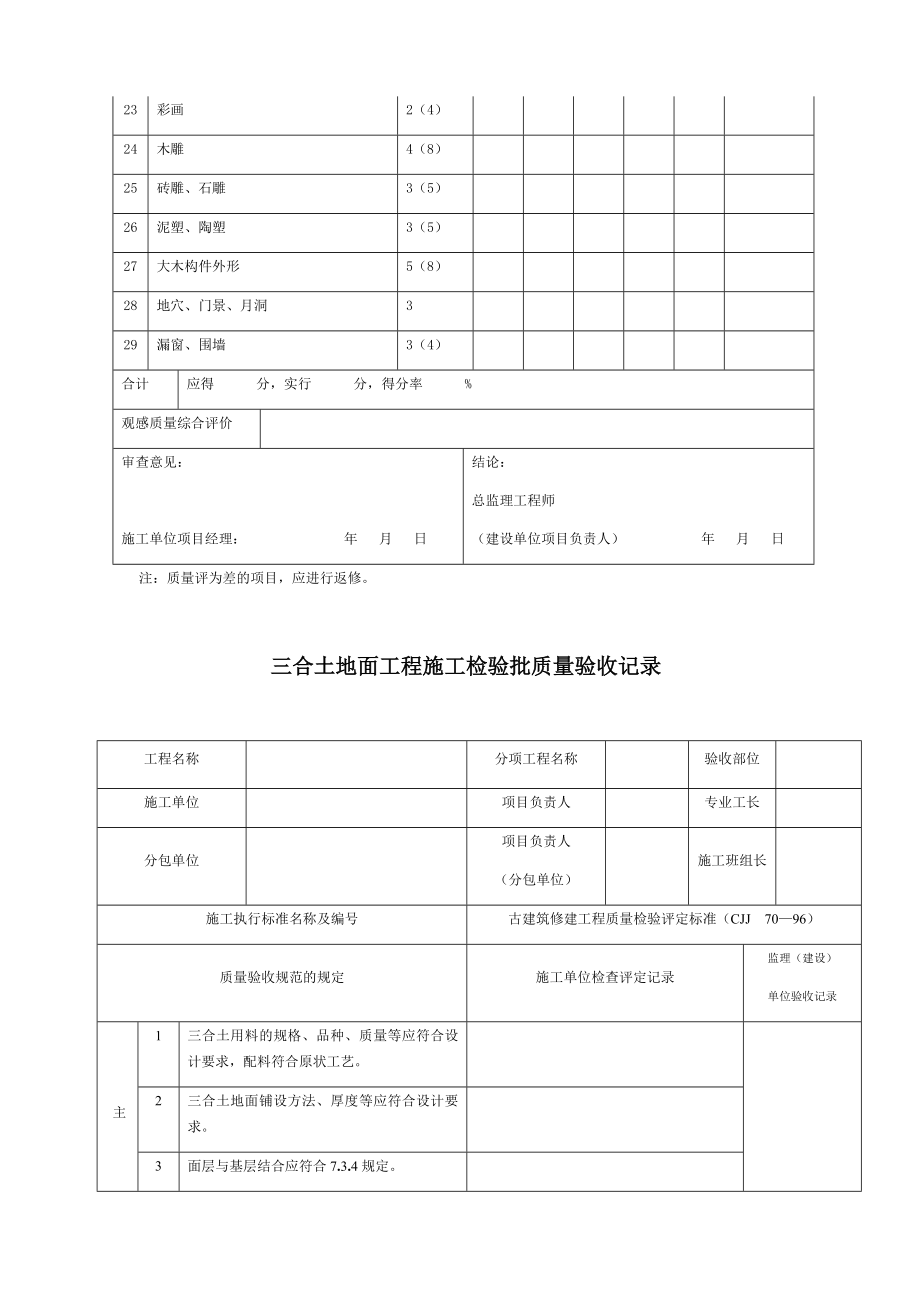 四川省古建筑工程施工检验批质量验收记录.docx_第2页