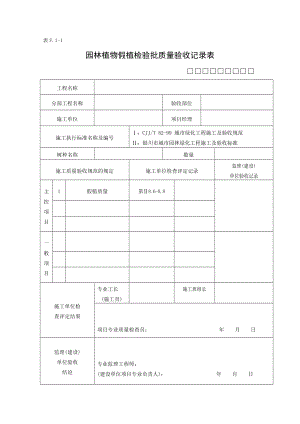 园林建筑分部检验批表格.docx