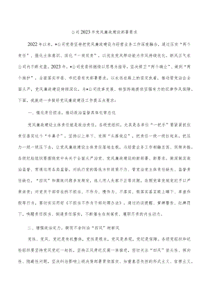 公司2023年党风廉政建设部署要求.docx