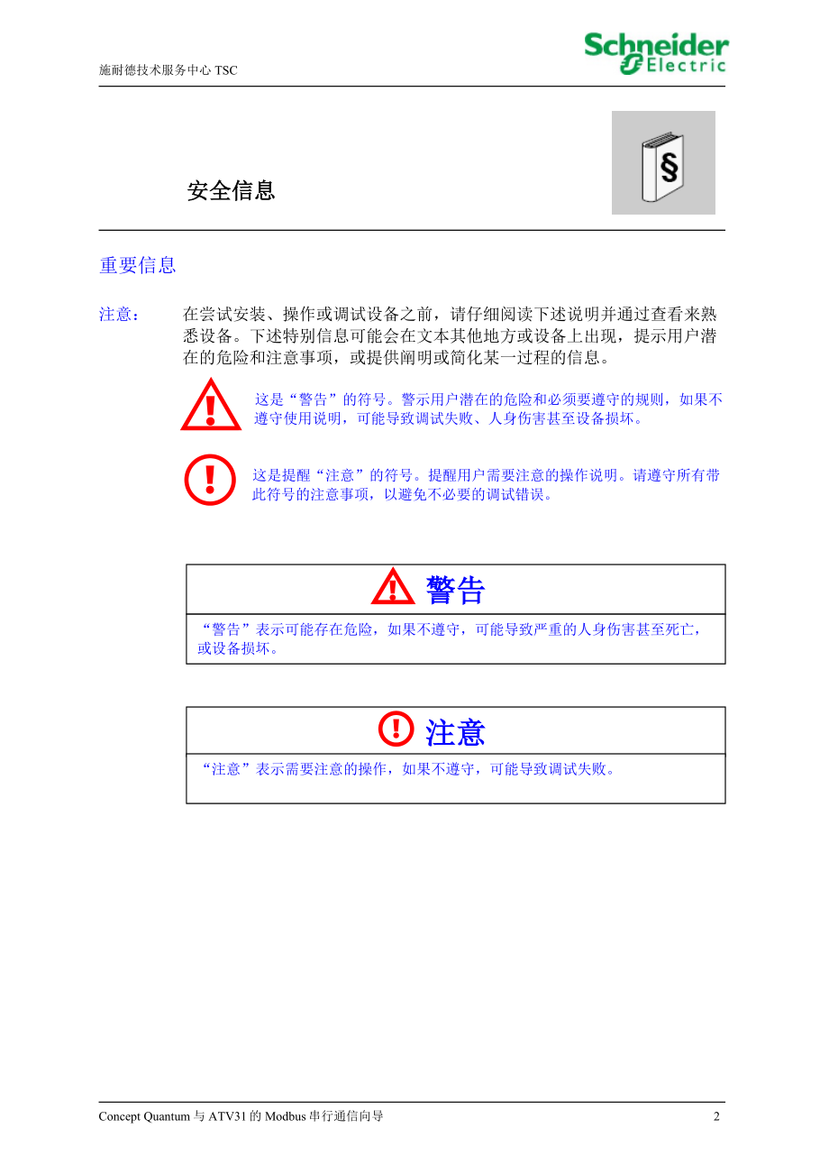 Concept Quantum与ATV71的Modbus串行通信(Modbus通信控制启停、模拟.docx_第2页