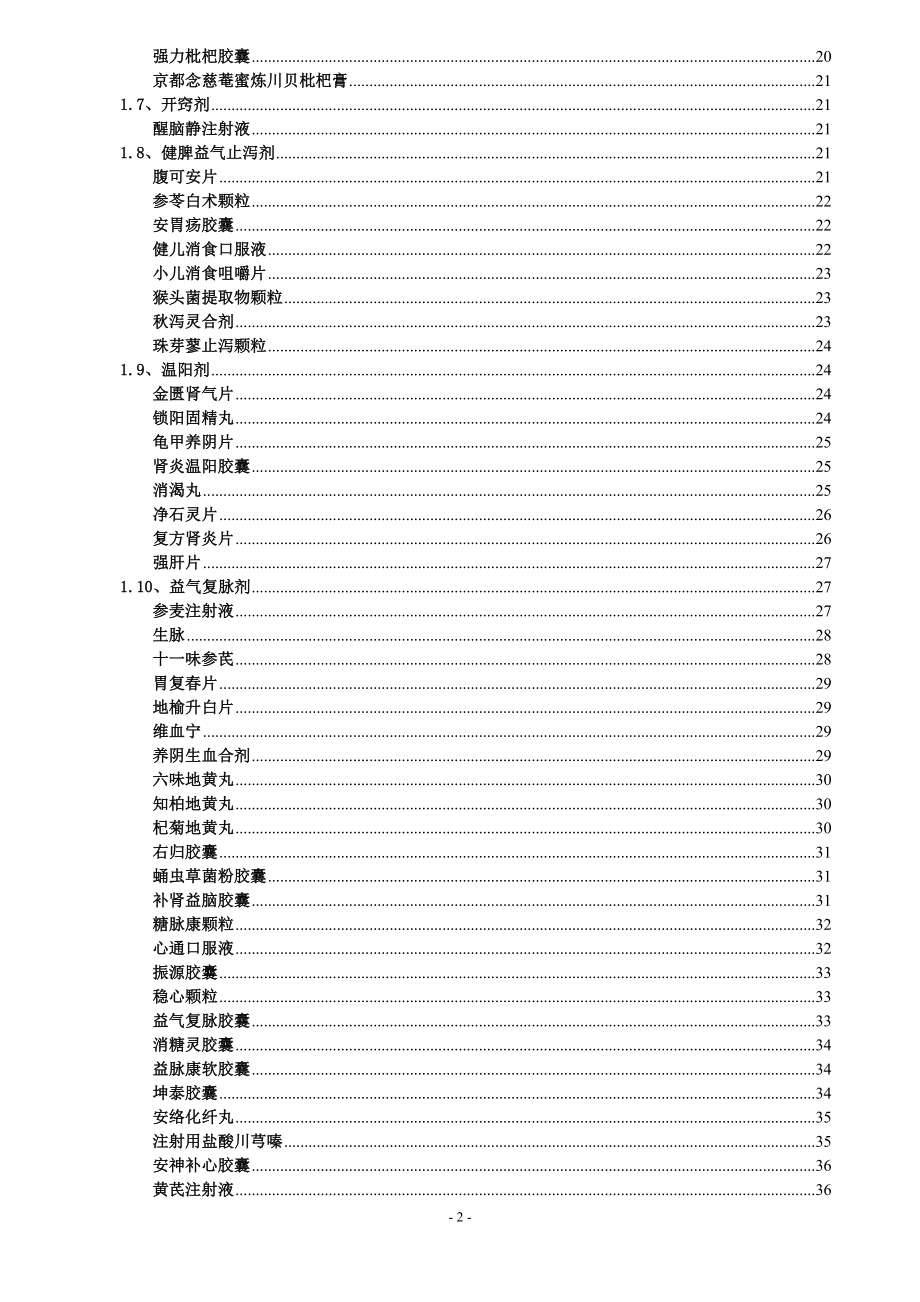 医院处方集XXXX(中成药)(DOC111页).doc_第2页