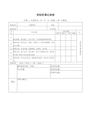 学院听课记录表.docx