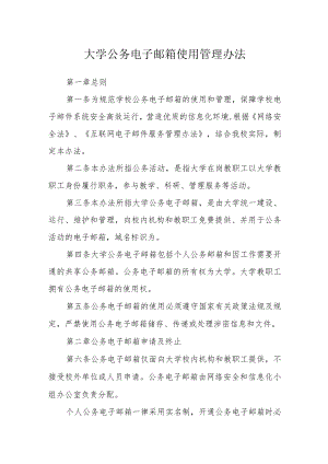 大学公务电子邮箱使用管理办法.docx