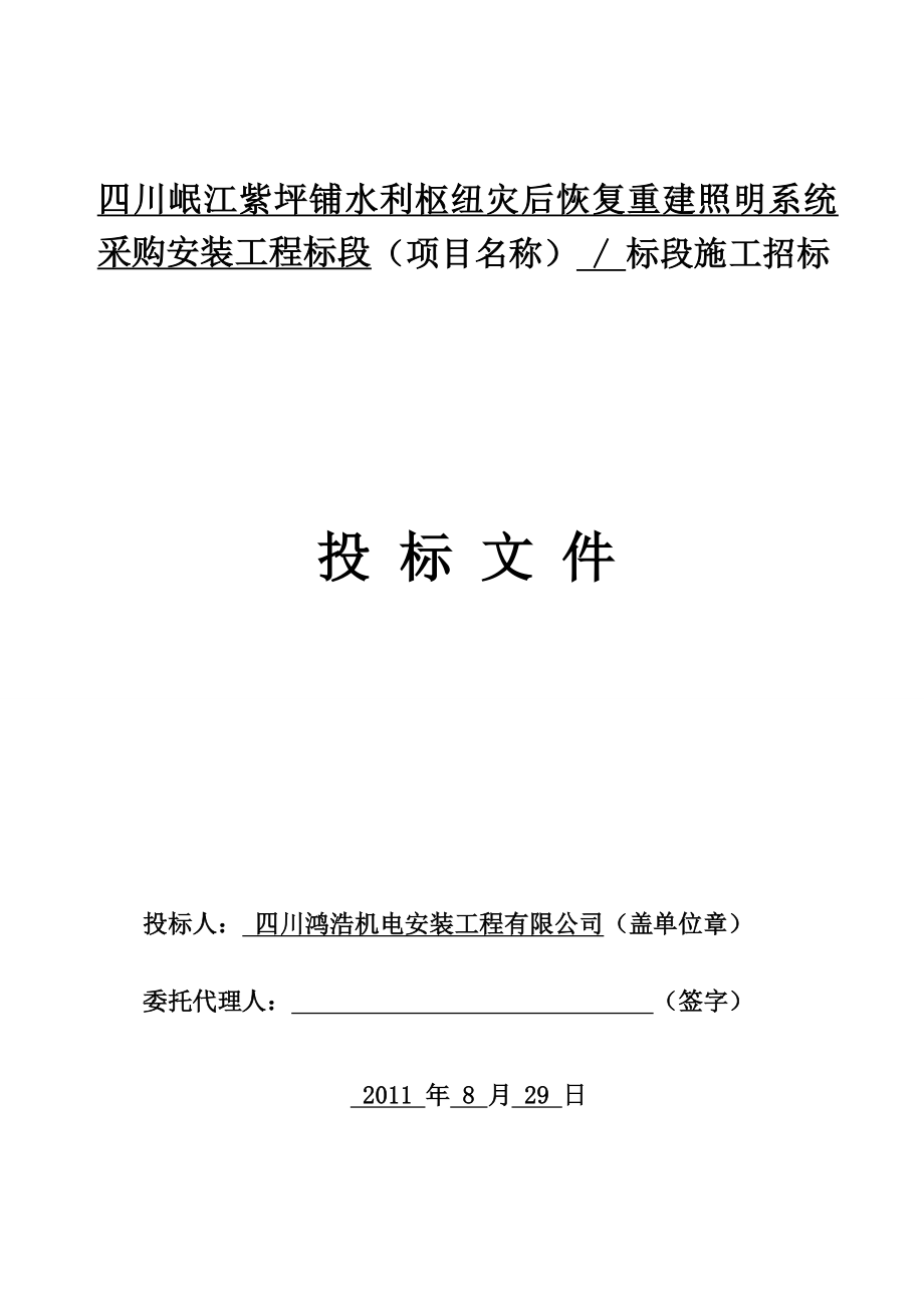 四川岷江紫坪铺水利枢纽灾后恢复重建照明系统采购安装.docx_第2页