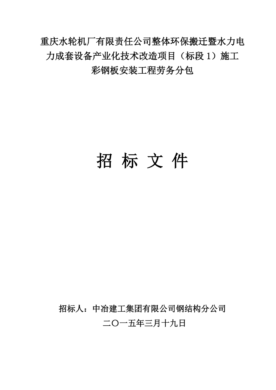 重庆水轮机厂有限责任公司整体环保搬迁暨水力电力成.docx_第1页