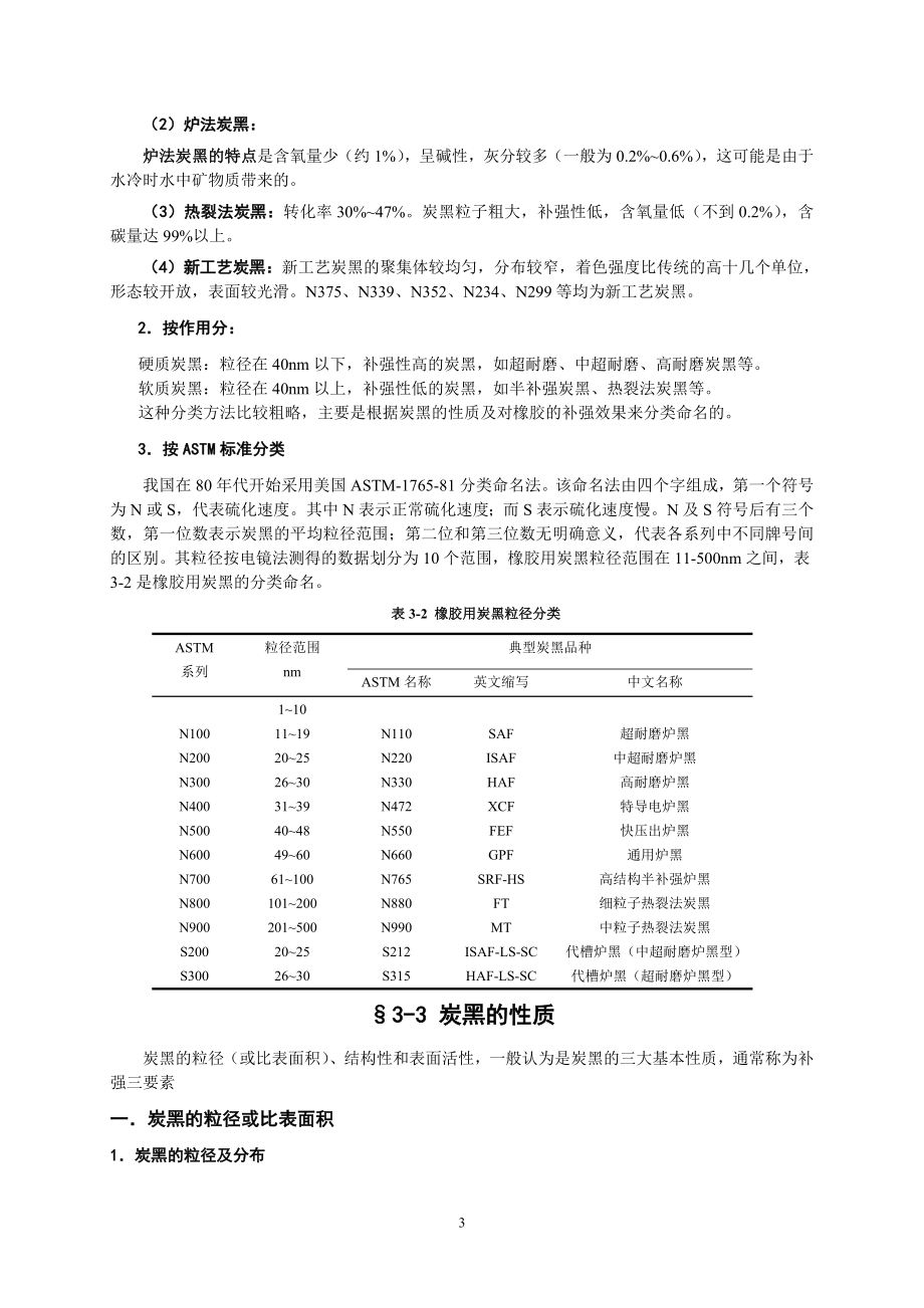 橡胶工艺原理讲稿 第三章 补强与填充体系.docx_第3页