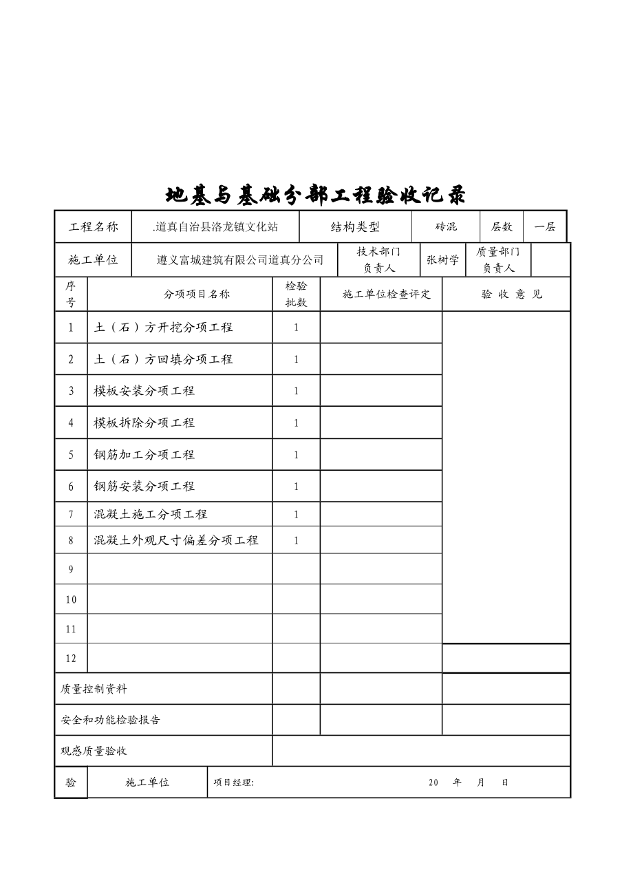 某综合楼主体结构分部工程质量验收资料.docx_第2页