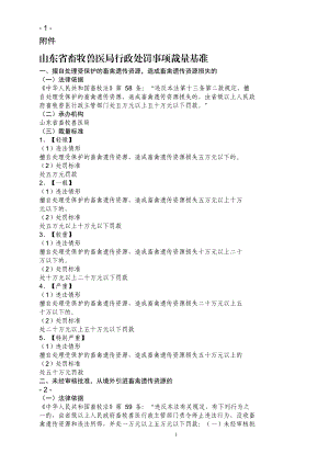 山东省畜牧局裁量标准(全).docx