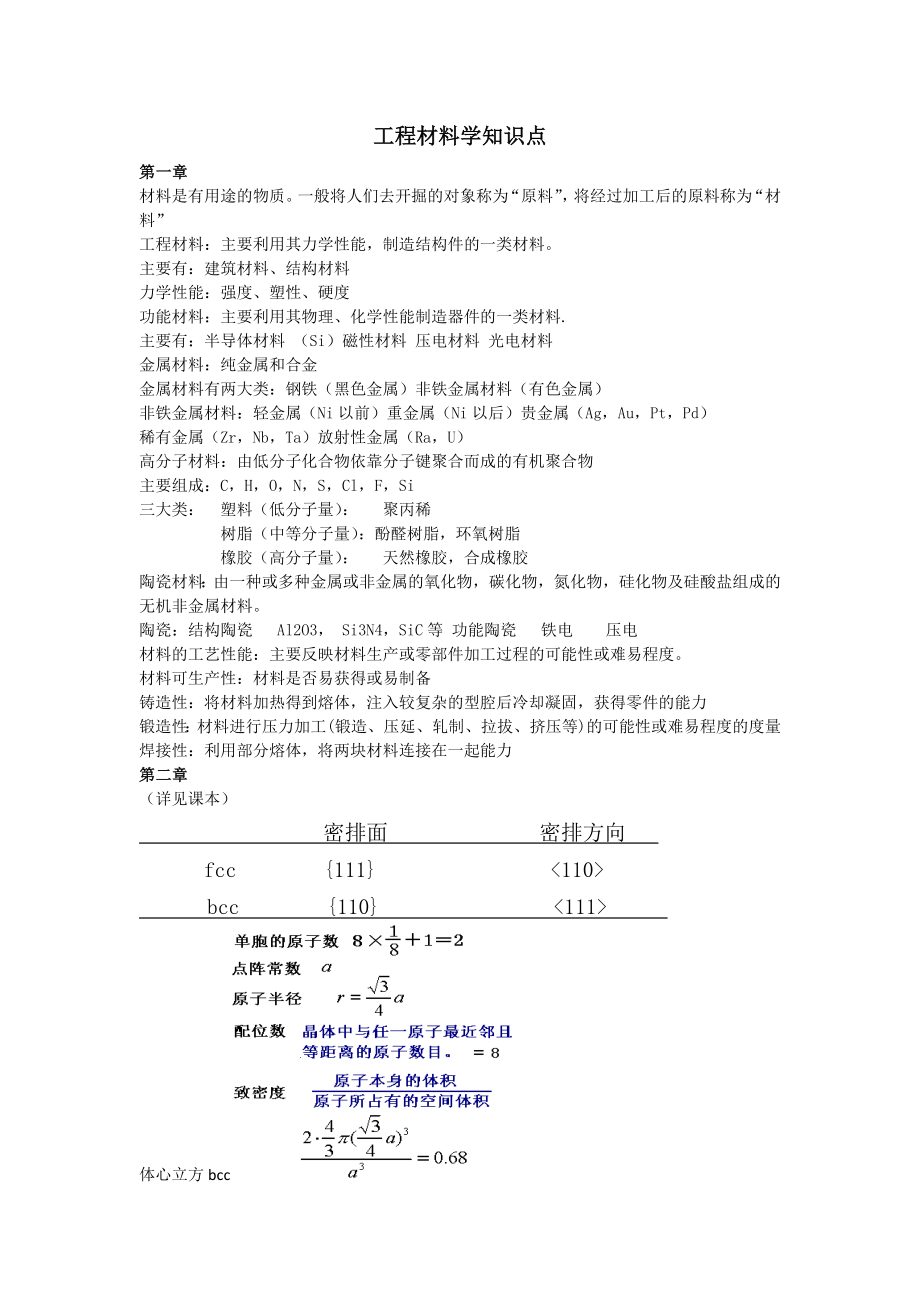 工程材料学知识要点.docx_第1页