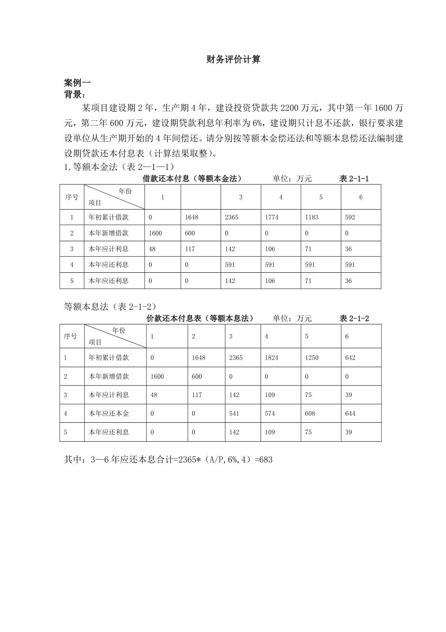 某土木建筑学院《工程经济学》课程设计.docx_第1页