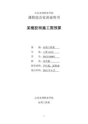 山东水利职业学院水利工程造价实习报告.docx