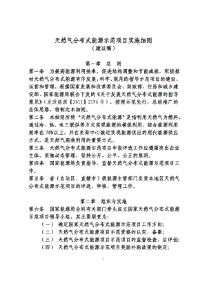 天然气分布式能源示范项目实施细则(建议稿).docx