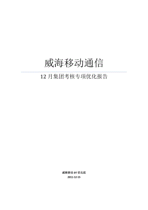 某通信集团考核专项优化报告.docx