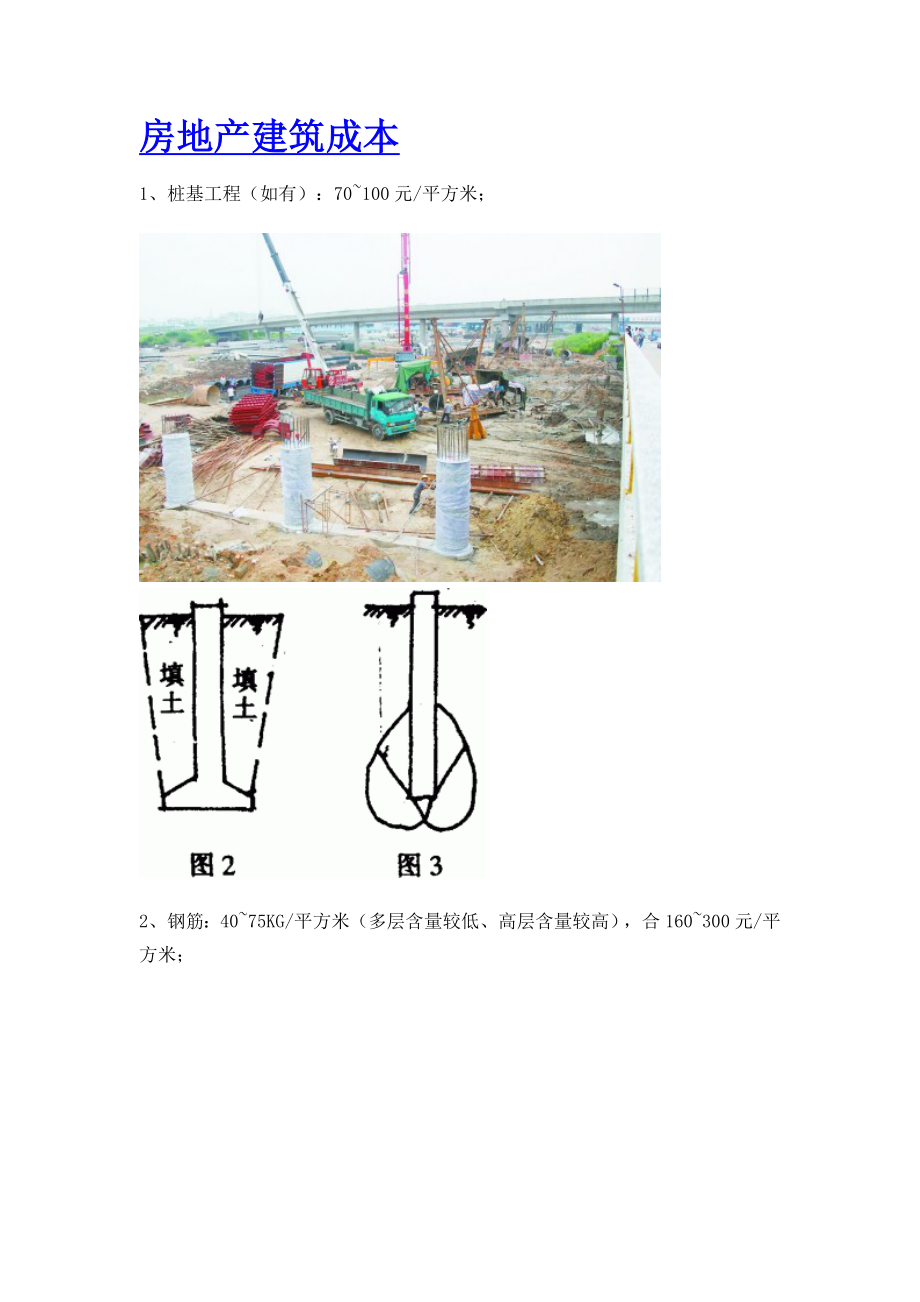 房地产分摊到每平米的建筑成本.docx_第1页