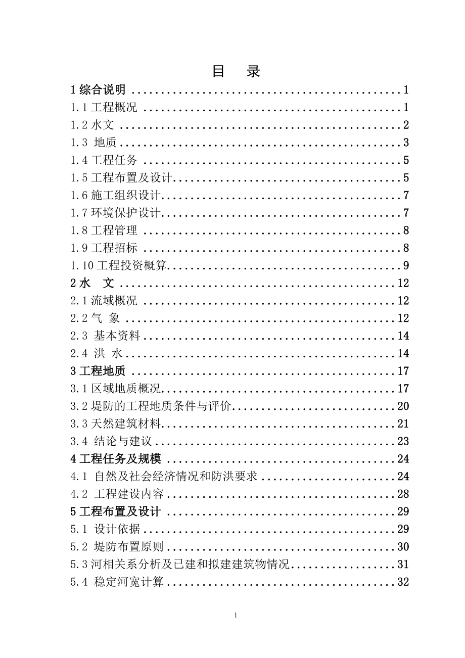 水利堤防工程设计报告.docx_第1页