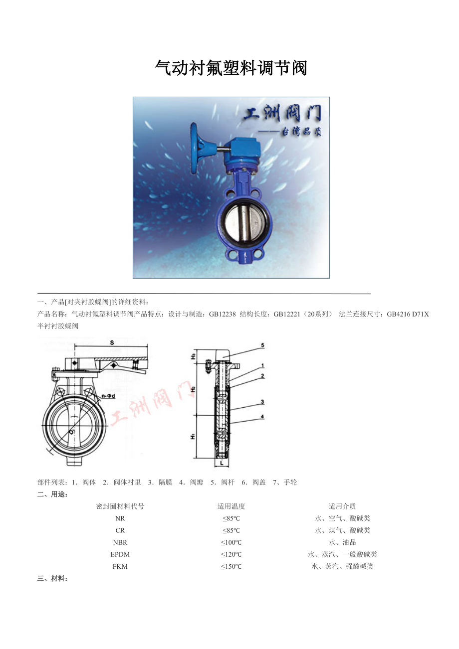 气动衬氟塑料调节阀.docx_第1页