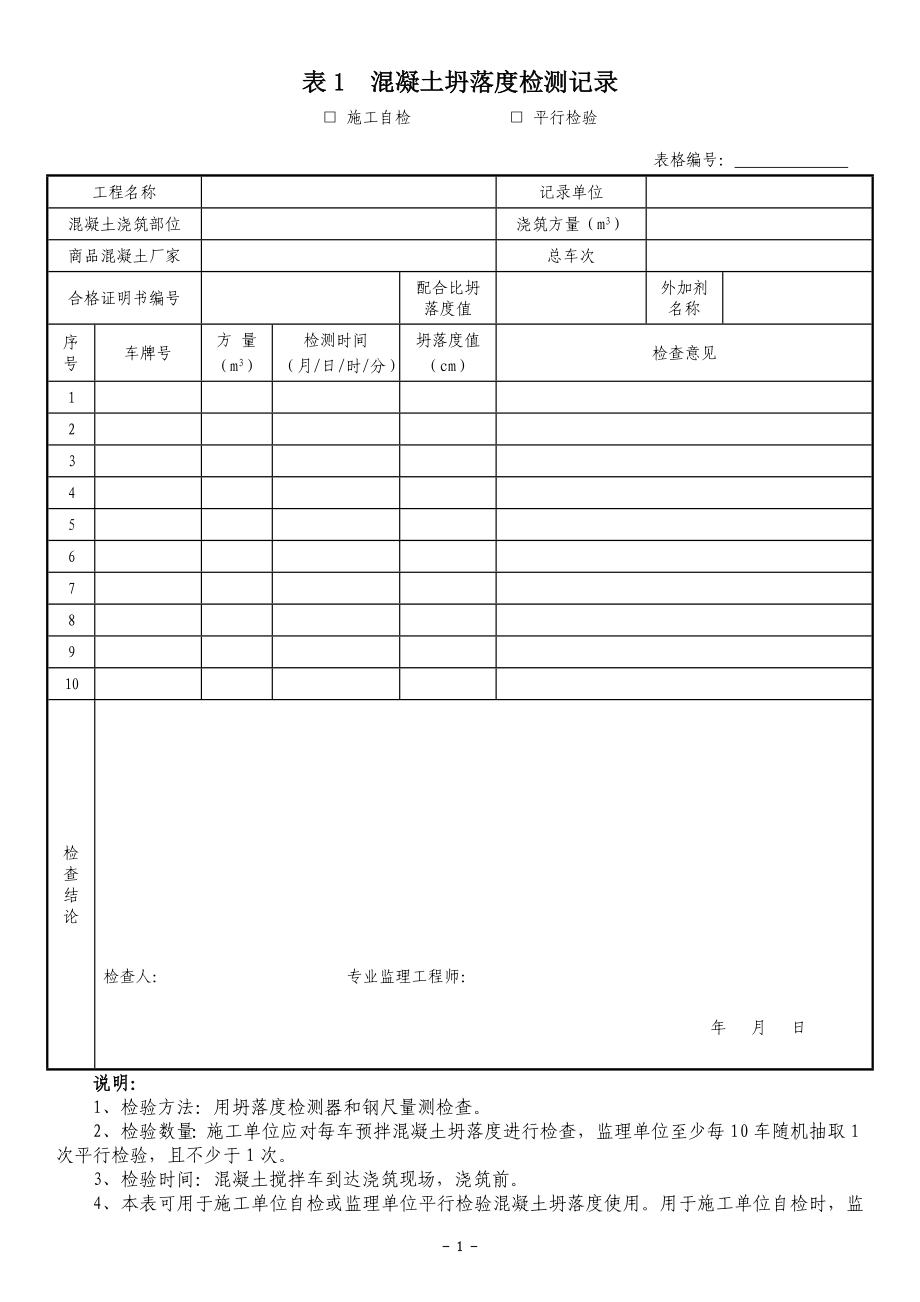 市政工程监理平行检验表格(DOC36页).doc_第1页