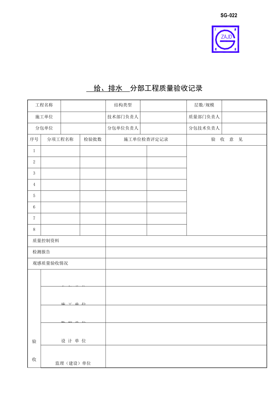 给_排水完整分部分项（DOC73页）.docx_第1页