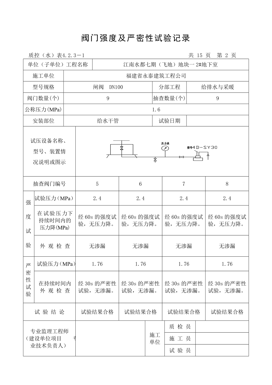 给水阀门强度及严密性试验记录(DOC34页).doc_第2页