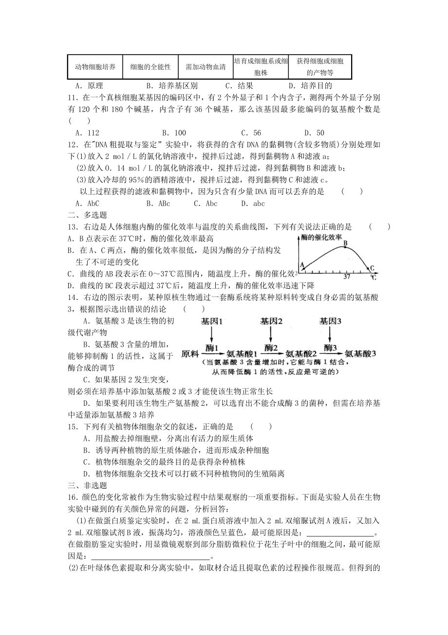 生物考前限时训练一.docx_第2页