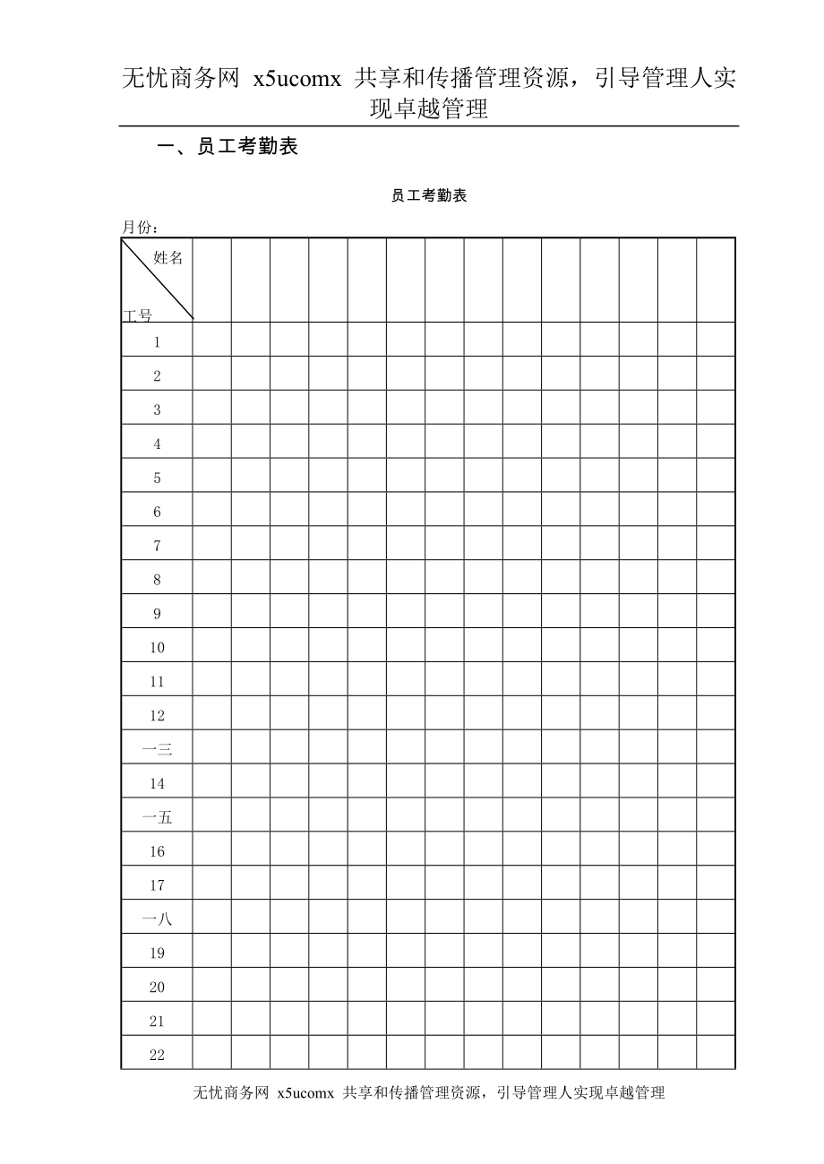 物业公司行政管理表格汇总.doc_第2页