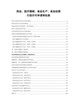 药品、医疗器械、食品生产、食品经营.docx