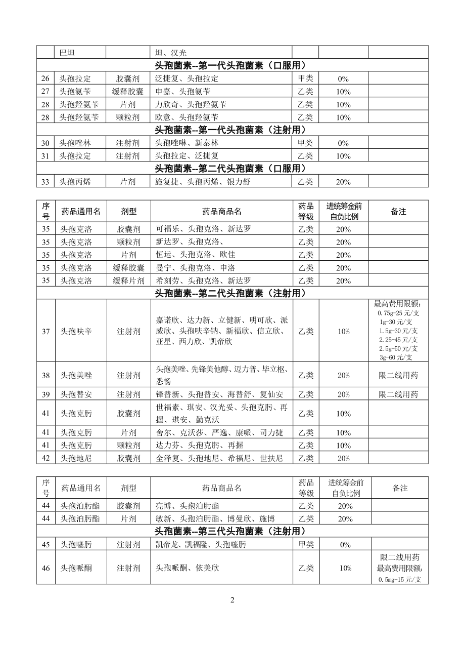 药品目录药品商品名公示doc-国家基本医疗保险药品目录—.docx_第2页