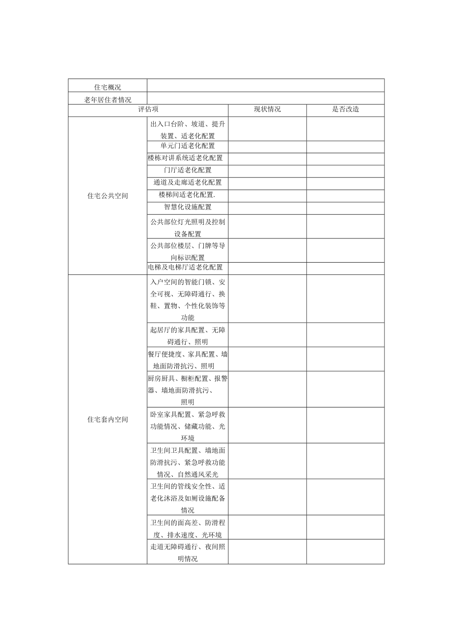 既有社区和住宅适老化改造前评估表.docx_第2页