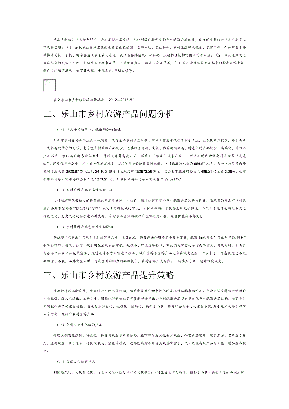 乐山乡村旅游产品提升对策分析.docx_第2页