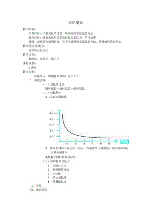 《记忆的秘密》教学设计-七年级下册心理健康【甘少儿版】.docx