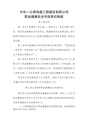 职业健康安全环保责任制度.docx