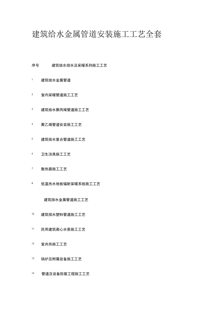 建筑给水金属管道安装施工工艺全套.docx_第1页