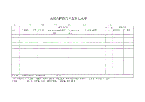 医院保护性约束观察记录单.docx