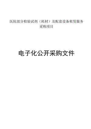 医院部分检验试剂（耗材）及配套设备租赁服务采购项目招标文件.docx