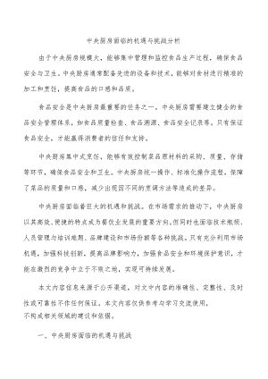 中央厨房面临的机遇与挑战分析.docx