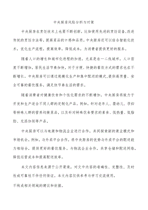 中央厨房风险分析与对策.docx