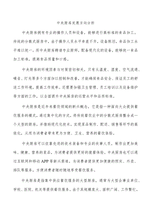 中央厨房发展方向分析.docx