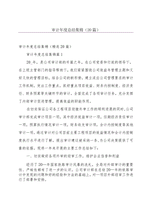 审计年度总结集锦（20篇）.docx