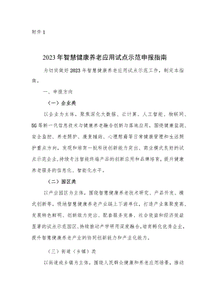 2023年智慧健康养老应用试点示范申报指南.docx