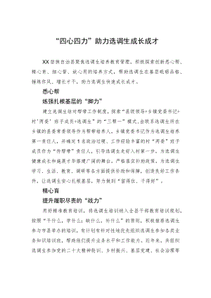 “四心四力”助力选调生成长成才.docx