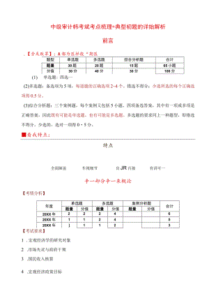 中级审计师考试考点梳理+典型例题附详细解析.docx