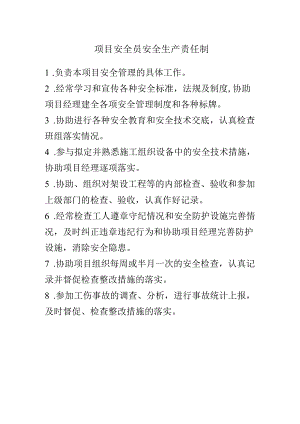 项目安全员安全生产责任制.docx