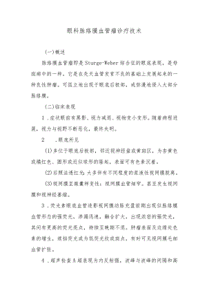 眼科脉络膜血管瘤诊疗技术.docx