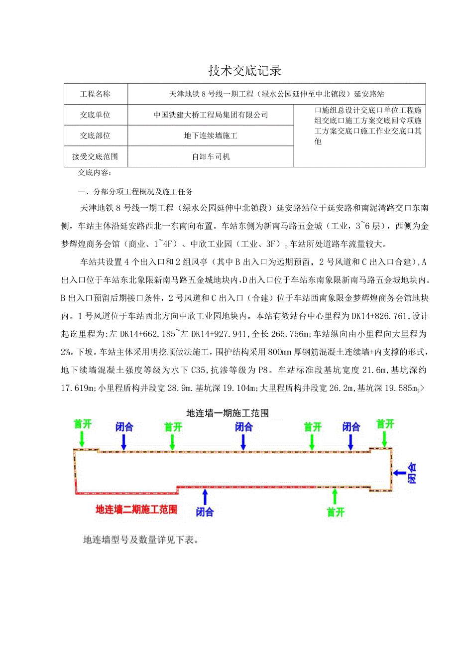 三级（自卸车司机）延安路站地下连续墙技术（安全技术）交底.docx_第1页