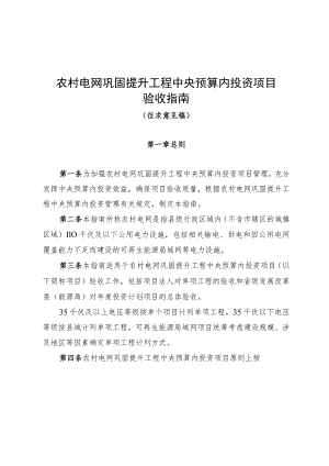 农村电网巩固提升工程中央预算内投资项目验收指南（2023版）.docx