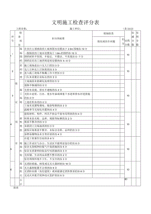 文 明 施 工 检 查 评 分 表.docx