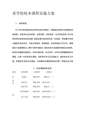 某学校校本课程实施方案.docx