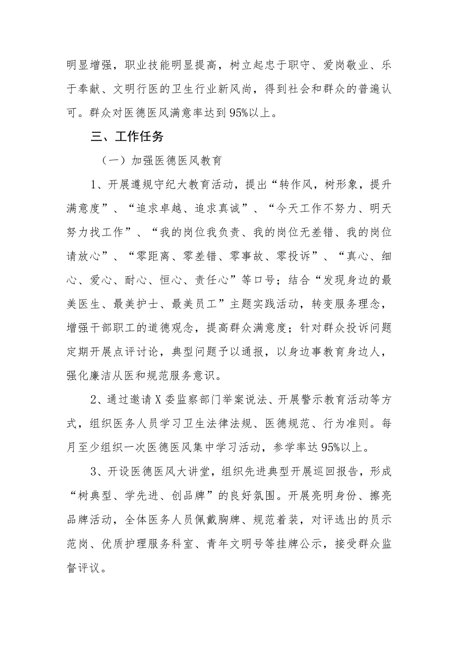 2023年医院医德医风建设实施方案十一篇.docx_第2页