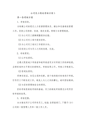 公司员工绩效考核方案 5.docx